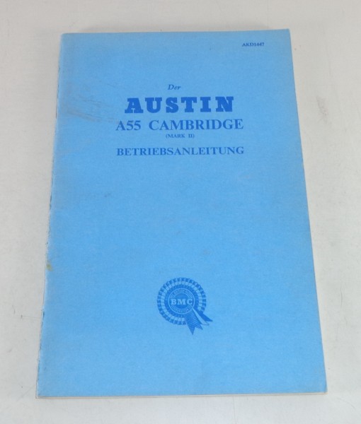 Betriebsanleitung / Owner´s Manual Austin A55 Cambridge Mk. II Baujahr 1959-1961