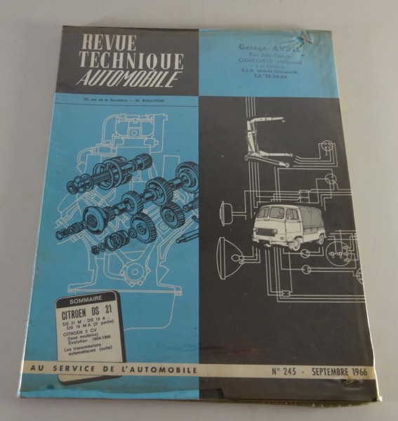 Reparaturanleitung Revue Technique Citroen DS 21 / DS 19 A / 3 CV Stand 09/1966
