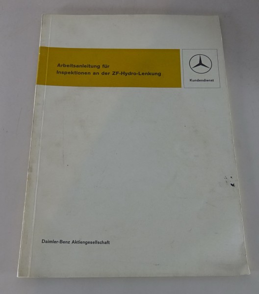 Werkstatthandbuch / Inspektion Mercedes Benz LKW ZF Gemmer Hydro-Lenkung von 63
