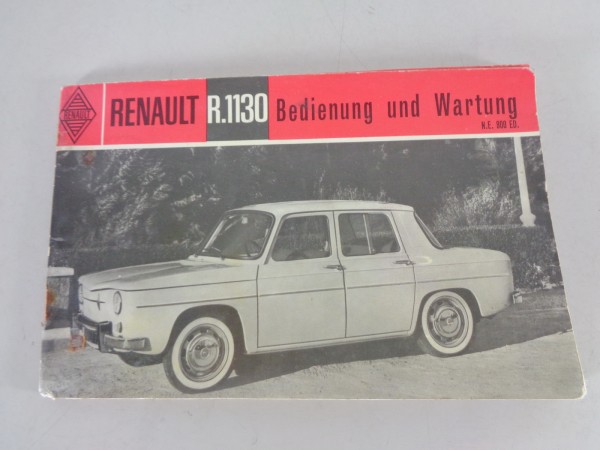 Betriebsanleitung / Handbuch Renault R8 R.1130 ab Baujahr 1962
