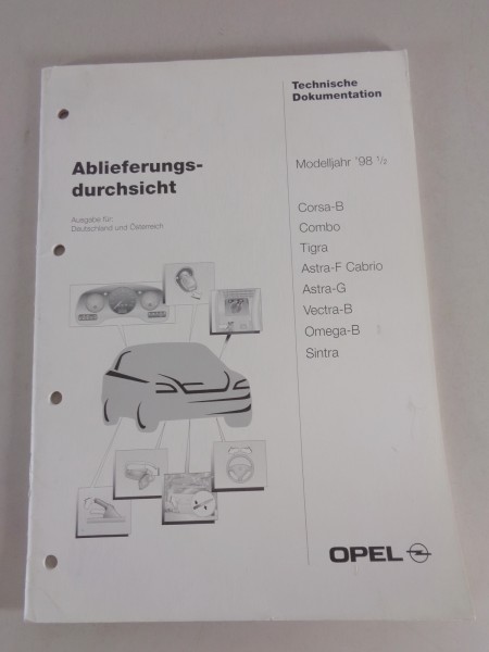 Technische Information / Ablieferungsdurchsicht Opel Modelljahr 1998 1/2