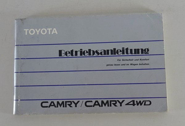 Betriebsanleitung / Handbuch Toyota Camry / Camry 4WD von 1988