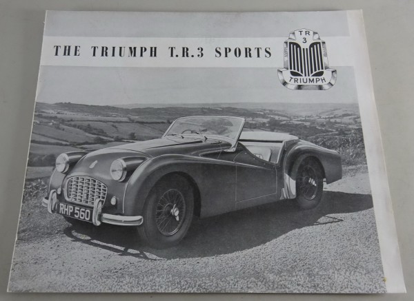 Prospekt / Brochure Triumph TR 3 UK-Version Stand 10/1955