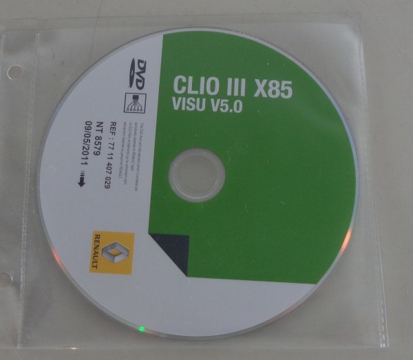 Elektrische Schaltpläne auf CD Renault Clio III X85 Modelljahr ab 05/2011