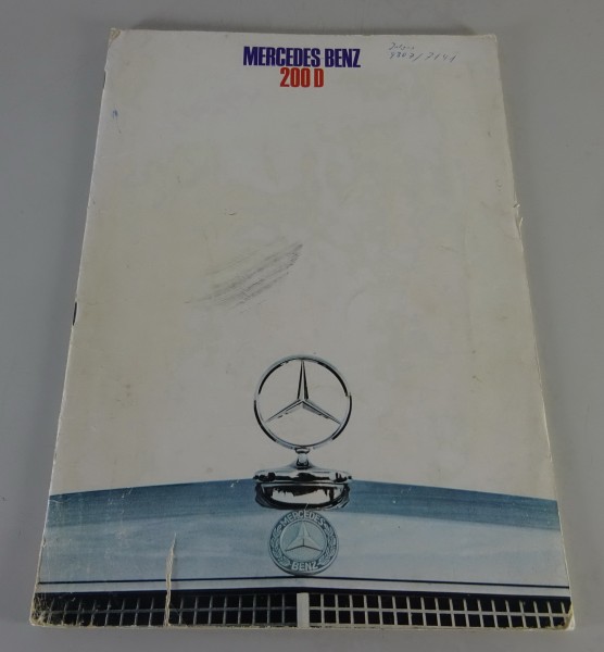 Prospekt / Broschüre Mercedes-Benz W115 /8 200 D Stand 12/1967