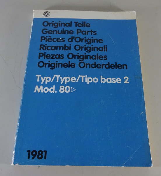 Bildkatalog Teilekatalog VW Bus T3 / Transporter / Pritsche / Doka Bulli ab 1981