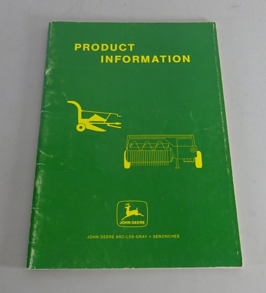Produkt Informationen John Deere Schneidwerke, Häcksler, Hochdruckpresse etc.