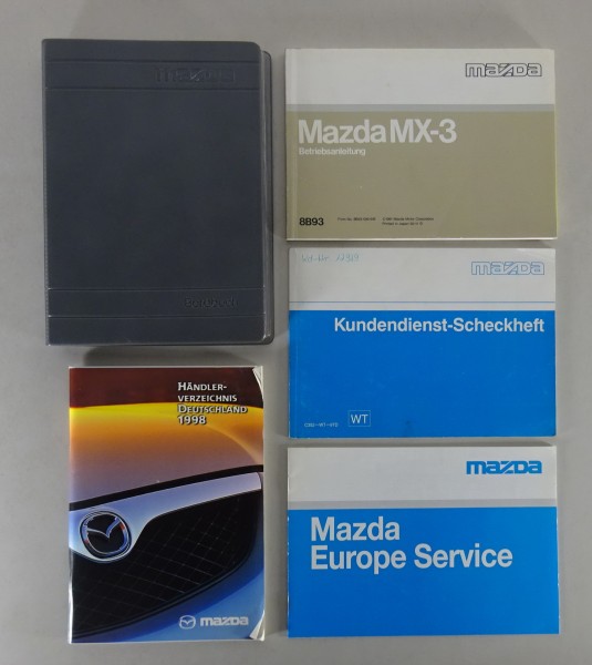 Bordmappe + Betriebsanleitung / Handbuch Mazda MX-3 Typ EC Stand 11/1992