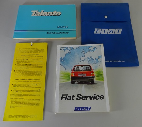 Bordmappe + Betriebsanleitung Fiat Talento Wohnmobil Basisfahrzeug Stand 01/1991