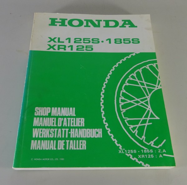 Werkstatthandbuch / Workshop Manual Honda XL 125S / 185S / XR 125 von 1980