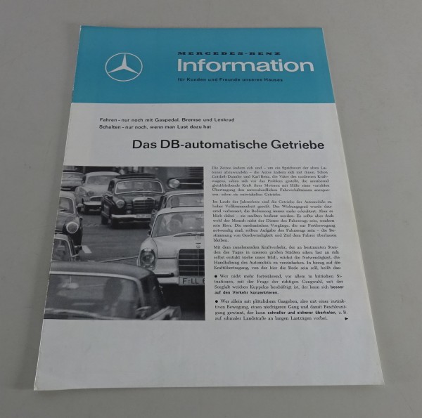 Prospekt Kundendienst Information Mercedes-Benz W110 / W111 / R113 Stand 02/1964