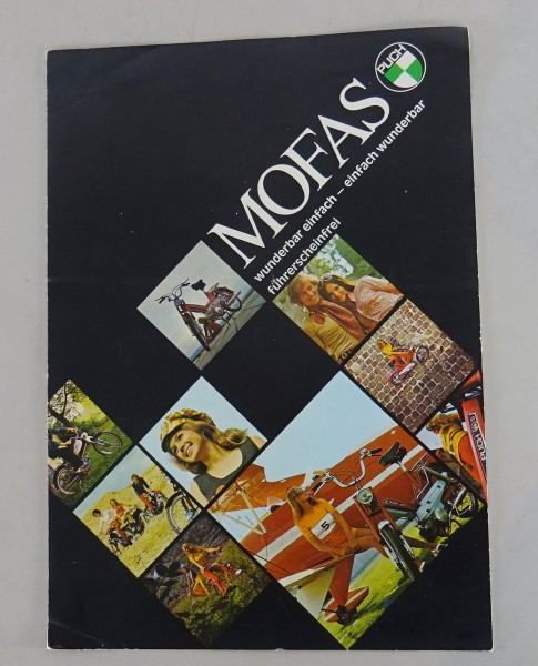 Prospekt / Broschüre Puch Maxi N + Maxi S + MS 25 Mofa von 09/1972