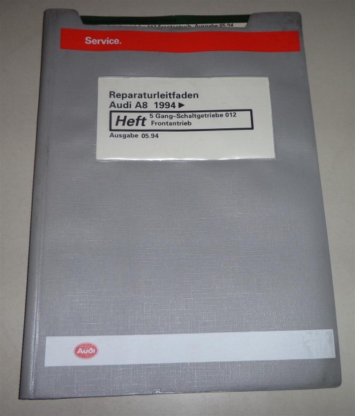 Werkstatthandbuch Audi A8 D2 5 Gang Schaltgetriebe 012 Frontantrieb ab 1994