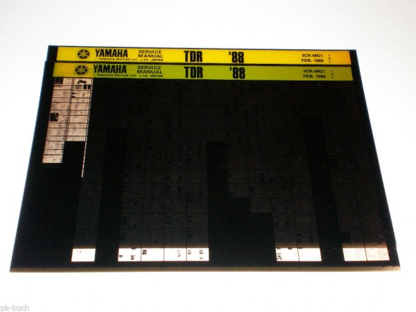 Microfich Werkstatthandbuch Yamaha TDR 125 ab 1988