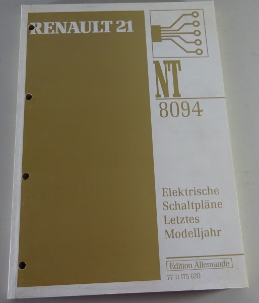 Werkstatthandbuch Elektrik / Elektrische Schaltpläne Renault R21 Stand 1994
