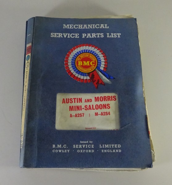 Teilekatalog / Parts List BMC Austin / Morris Mini Mk. I Mechanic from1965