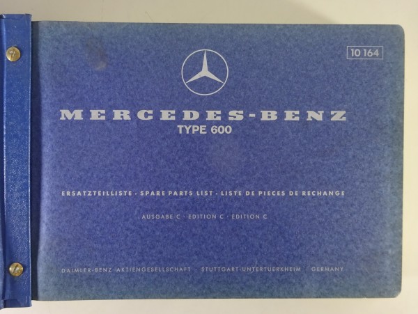 Teilekatalog Mercedes-Benz 600 W100 mit Motor M 100 + Landaulet Stand 03/1970