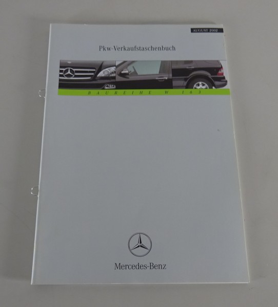 Verkaufstaschenbuch Mercedes-Benz M-Klasse / ML W163 Stand 08/2002