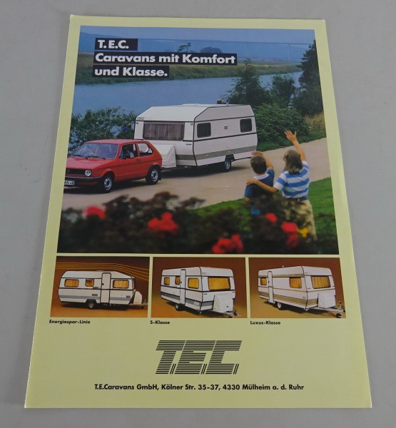 Preisliste T.E. Caravans Energiespar-Line / S-Klasse / Luxus-Klasse Stand 1982