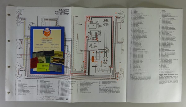 Elektrischer Schaltplan / Stromlaufplan VW-Karmann-Ghia Typ 14 Modelljahr 1971