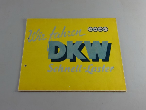 Prospektposter / Prospekt DKW Schnell - Laster Stand 10/1951