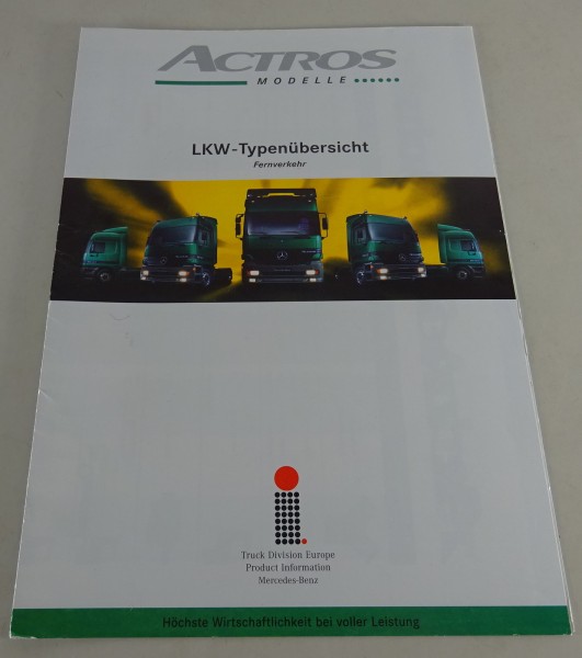 Produktinformation / Modellübersicht Mercedes-Benz Actros Typ MP1 2- & 3-Achser