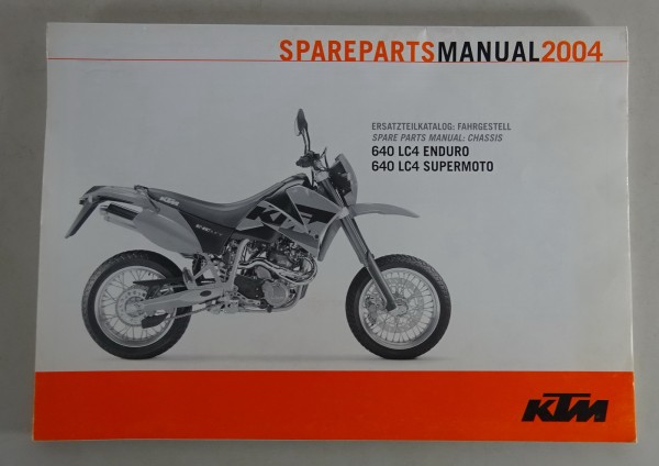 Teilekatalog Fahrgestell KTM 640 LC4 Enduro / Supermoto Modelljahr 2004