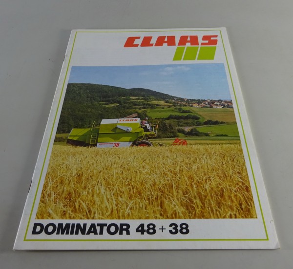 Prospekt / Broschüre Claas Mähdrescher Dominator 48 + 38 Stand 09/1983