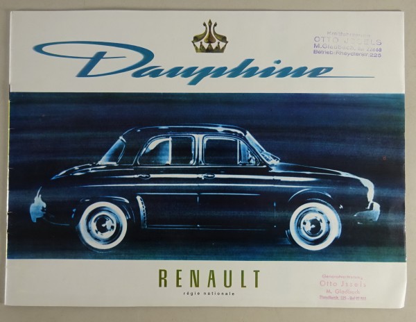Prospekt / Broschüre Renault Dauphine Stand 1956
