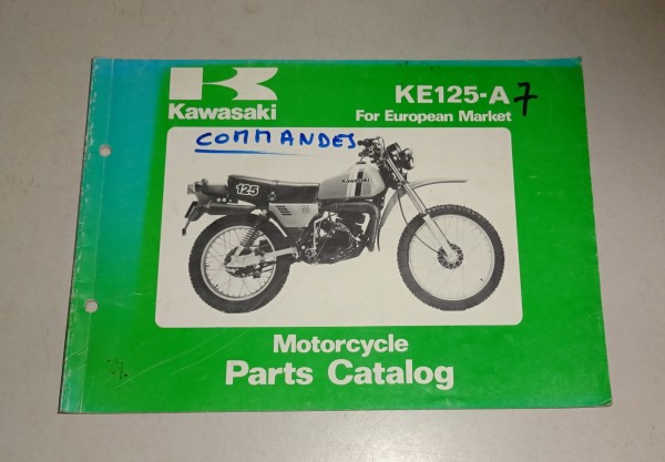 Teilekatalog / Ersatzteilliste / Parts List Kawasaki KE 125-A Stand 01/1980