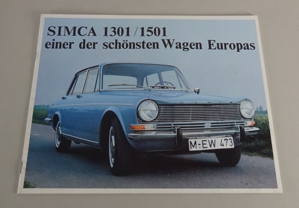 Prospekt / Broschüre Simca 1301 / 1501 Stand 1967