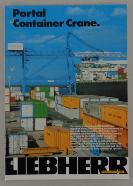 Brochure Liebherr Portal Conainer Crane P 80 - P 130 printed 03/1981