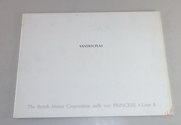 Prospekt / Brochure Vanden Plas Princess 4 Liter R