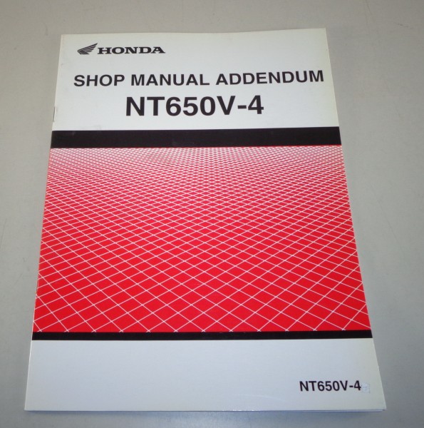 Workshop manual supplement Honda NT 650 V from 2003
