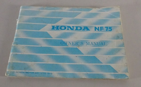 Owner´s Manual / Handbook Honda NF 75 Moped from 1978