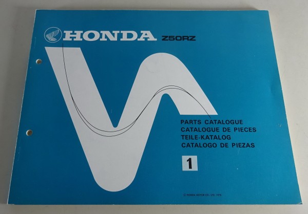 Teilekatalog / Parts List Honda Monkey Z 50 RZ Stand 1978