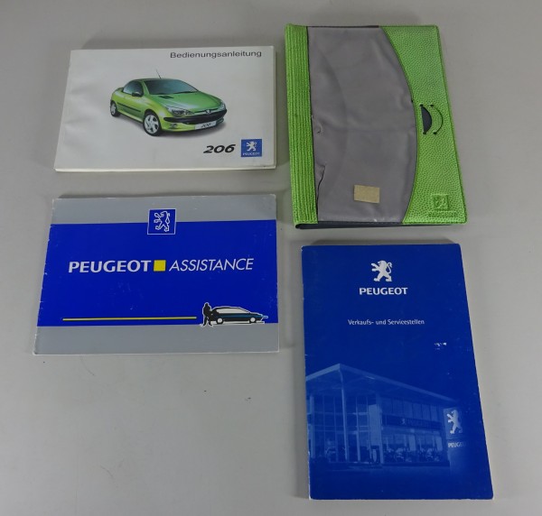 Bordmappe + Betriebsanleitung / Handbuch Peugeot 206 cc Cabrio Stand 02/2002