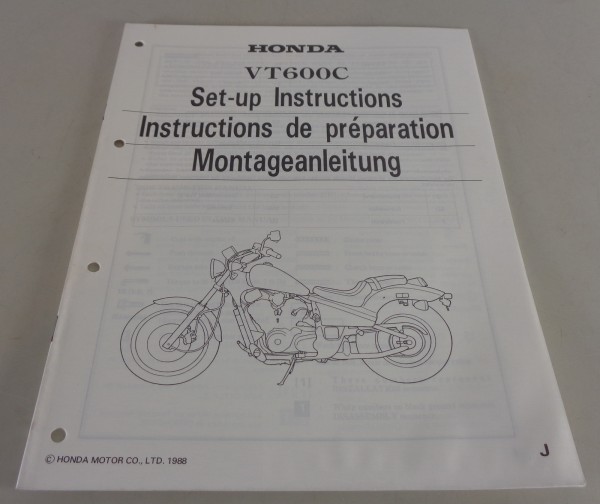Montageanleitung / Set Up Manual Honda VT 600C Stand 1988