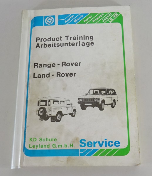 Schulungsunterlage Land Rover / Range Rover Modelljahr 1986 Neuerungen