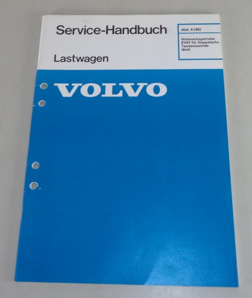 Werkstatthandbuch Volvo LKW Hinterachsgetriebe EV87 für Tandemantrieb 6x4 - 1983