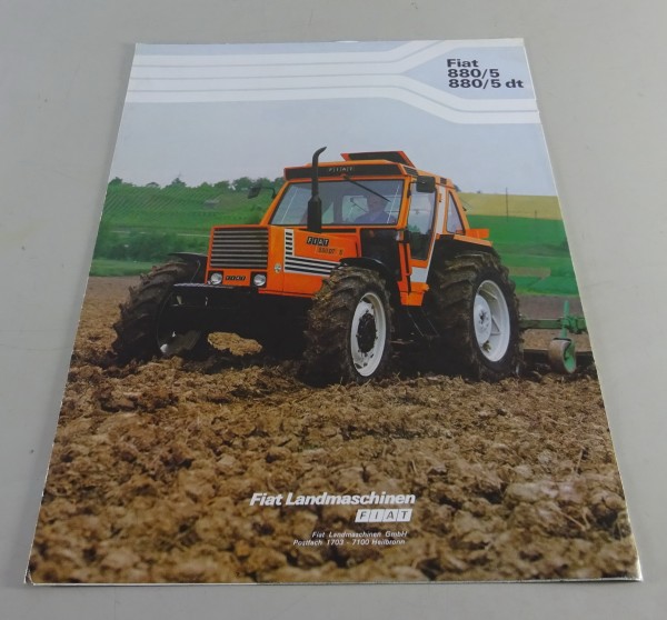 Faltprospekt / Prospekt Fiat - Traktoren 880/5 / 880/5 DT