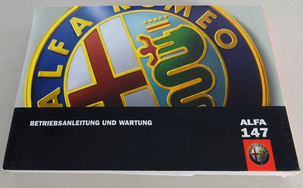 Betriebsanleitung / Handbuch Alfa Romeo 147 von 12/2002