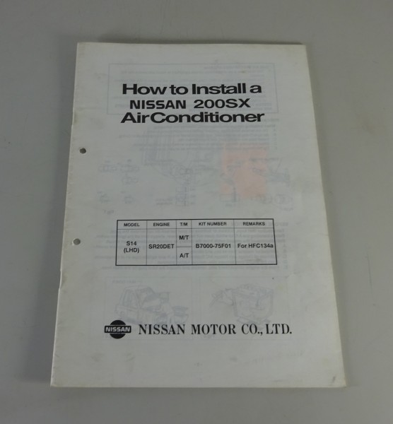 Einbauanleitung Klimaanlage Nissan 200 SX Typ S14 Stand 1993 Englisch