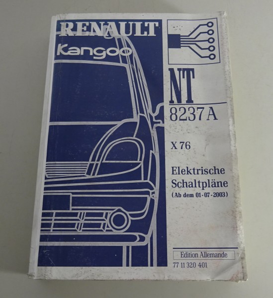 Werkstatthandbuch Elektrik / Elektrische Schaltpläne Renault Kangoo ab 07/2003