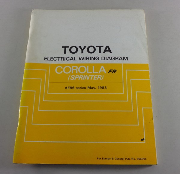 Workshop Manual Toyota Corolla FR (Sprinter) electrical wiring diagram from 1983