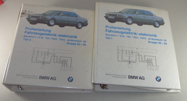 Werkstatthandbuch Elektrik / Schaltpläne BMW 7er E32 730, 735, 750i/L Mdj. 1989