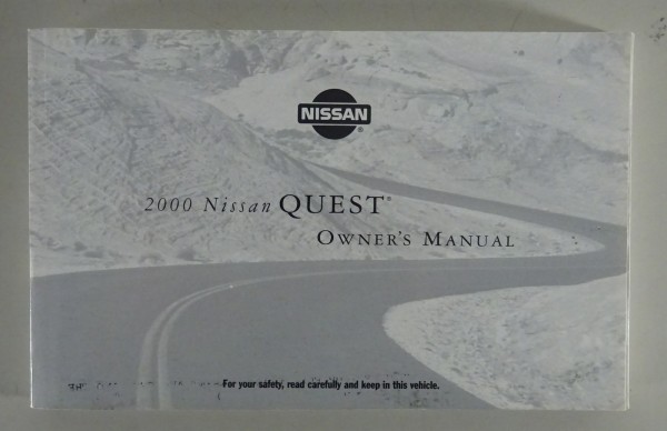 Owner's Manual / handbook Nissan Quest Typ V41 from 01/2000