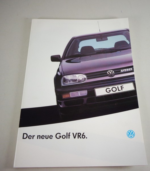 Prospekt / Broschüre VW Golf III VR6 2,8L 174 PS Stand 01/1992