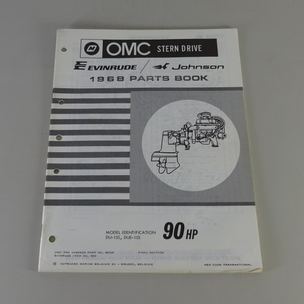 Teilekatalog OMC Johnson / Evinrude 90 PS Models Stand 1968