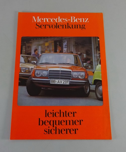 Prospekt / Broschüre Mercedes-Benz Servolenkung im W123 Stand 1976